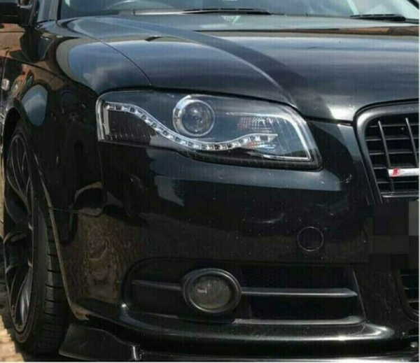 LED Tagfahrlicht Design Scheinwerfer für Audi A4 B7 05-08 schwarz